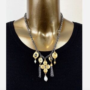 CLOSING SALE - CHICO'S $48 GOLD NUGGETPEARL NECKLACE